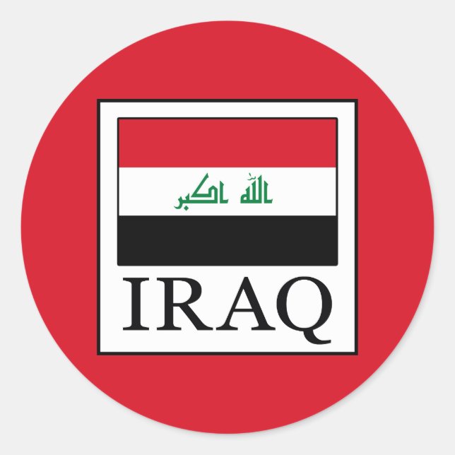 Pegatina Redonda Iraq (Anverso)
