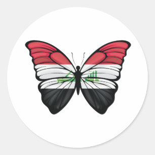 Pegatina Redonda Iraq Hypolimnas Butterfly