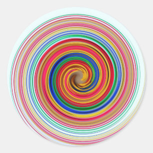 Pegatina Redonda Iris Swirls