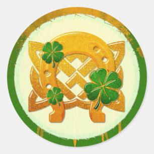 Pegatina Redonda Irish Fun 3D Whimsey