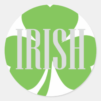 Pegatina Redonda irish shamrock