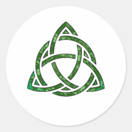 Pegatina Redonda irish trifecta almohada verde