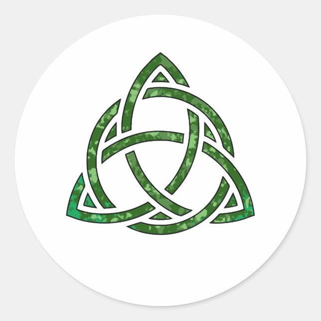 Pegatina Redonda irish trifecta almohada verde (Anverso)