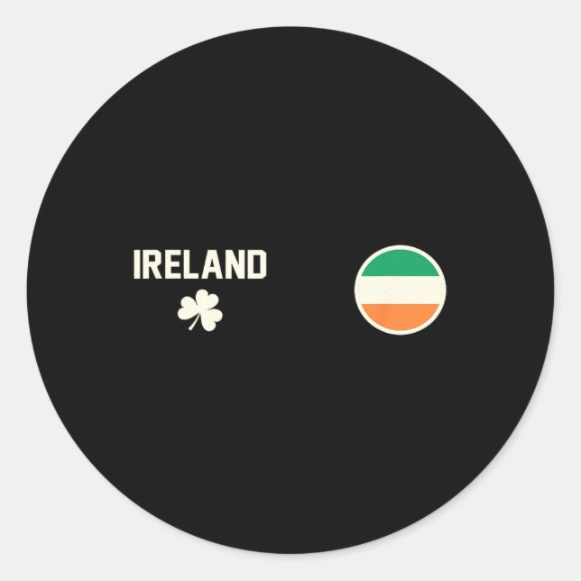 Pegatina Redonda Irlanda  (Anverso)