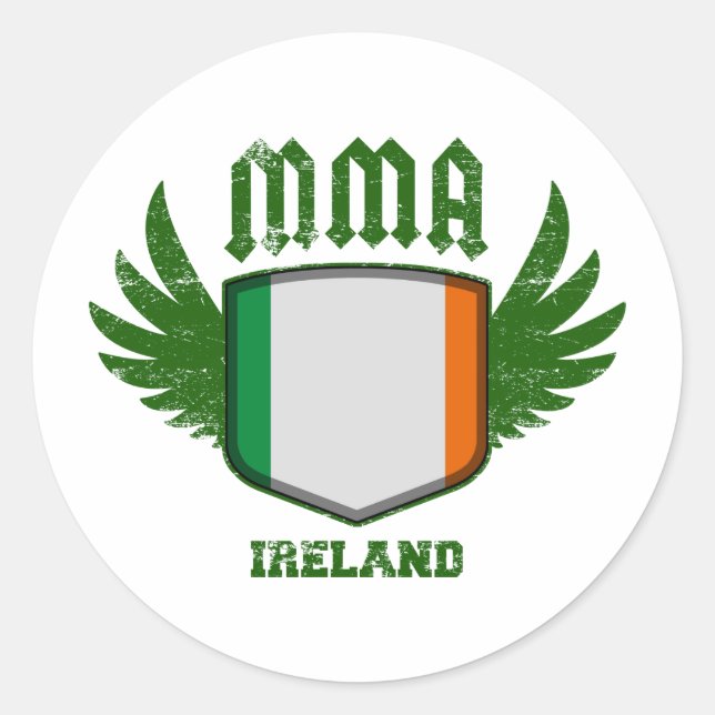 Pegatina Redonda Irlanda (Anverso)