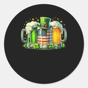 Pegatina Redonda Irlanda de la Cerveza Irlanda St Patricks Day Bebe
