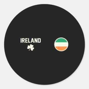 Pegatina Redonda Irlanda Fútbol Irlandés Fútbol Irlanda Fútbol