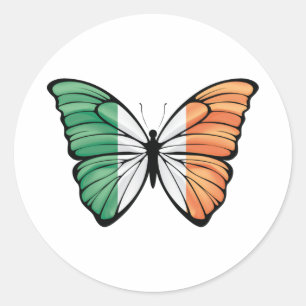 Pegatina Redonda Irlanda Hypolimnas Butterfly