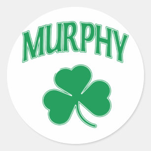 Pegatina Redonda Irlandés de Murphy