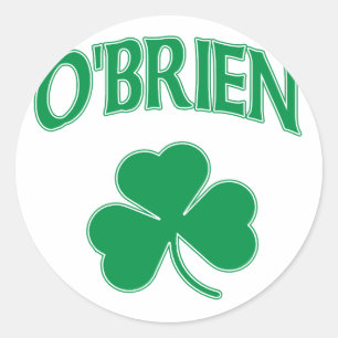 Pegatina Redonda Irlandés de O'Brien