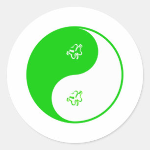 Pegatina Redonda Irlandés de Yin Yang