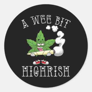 Pegatina Redonda Irlandés gracioso, Día de San Patricio