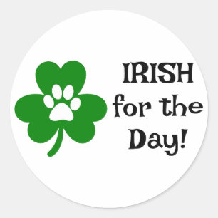 Pegatina Redonda Irlandés por el día ☘️ 🍻
