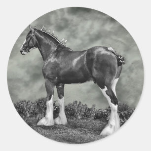 Pegatina Redonda Iron Horse Steele