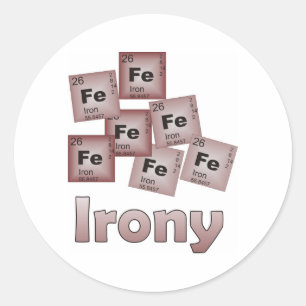 Pegatina Redonda Ironía