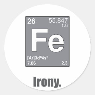 Pegatina Redonda Ironía