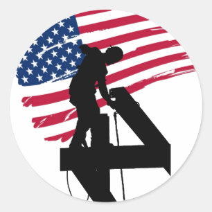 Pegatina Redonda Ironworker