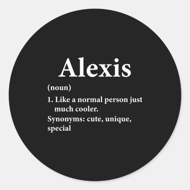 Pegatina Redonda Is Name Definition Funny D  (Anverso)