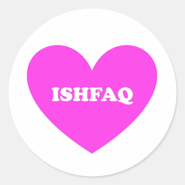 Pegatina Redonda Ishfaq (Anverso)
