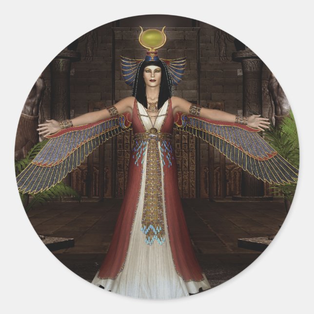 Pegatina Redonda Isis (Anverso)