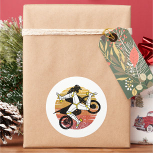 Pegatina Redonda Isla de Man Deportes Motocross