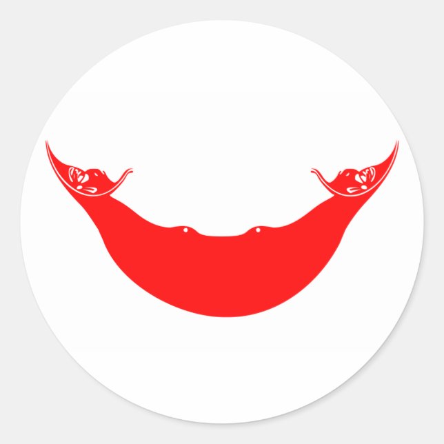 Pegatina Redonda isla de Pascua (Anverso)