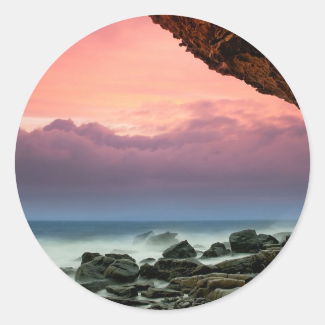 Pegatina Redonda Isla de Skye, Escocia, (Anverso)