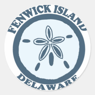 Pegatina Redonda Isla Fenwick.