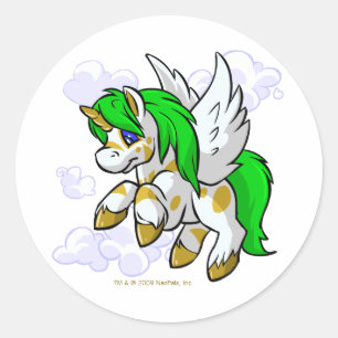 Pegatina Redonda Isla Uni que guarda cerca de la isla del misterio