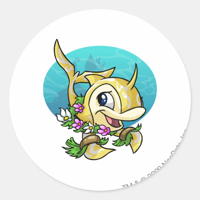 Pegatina Redonda Island Flotsam (Anverso)