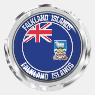 Pegatina Redonda Islas Falkland