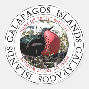 Pegatina Redonda Islas Galápagos
