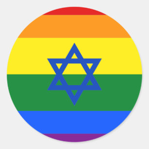 Pegatina Redonda Israel LGBT