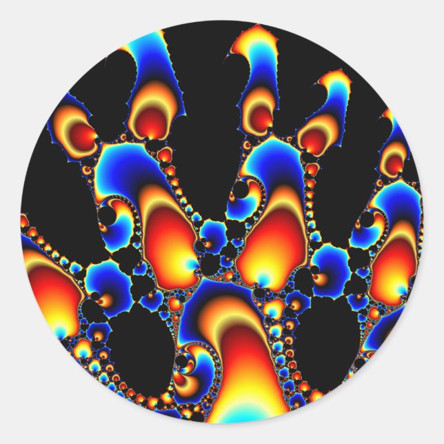 Pegatina Redonda It - Mandelbrot Fractal Art (Anverso)