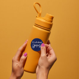 Pegatina Redonda It’s All About Jesus – Christmas Sticker #01