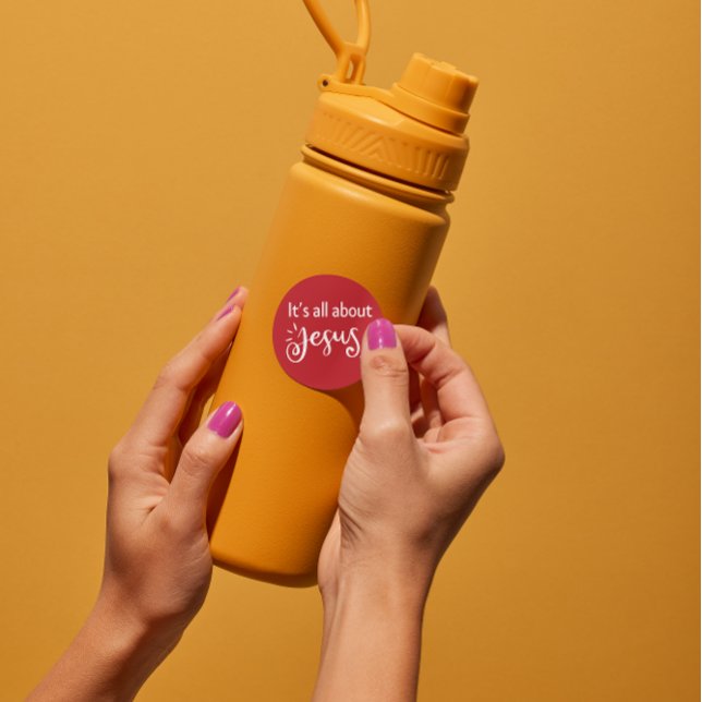 Pegatina Redonda It’s All About Jesus – Christmas Sticker #02  (Subido por el creador)