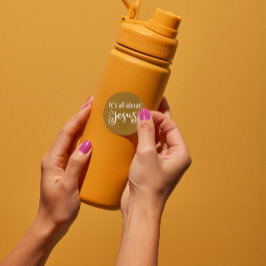 Pegatina Redonda It’s All About Jesus – Christmas Sticker #03