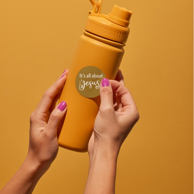 Pegatina Redonda It’s All About Jesus – Christmas Sticker #03 (Subido por el creador)