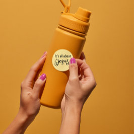 Pegatina Redonda It’s All About Jesus – Christmas Sticker #04