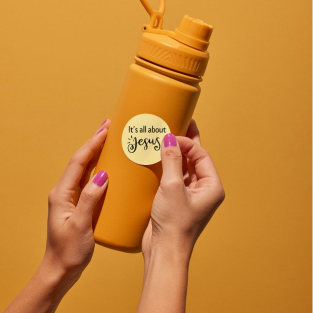 Pegatina Redonda It’s All About Jesus – Christmas Sticker #04 (Subido por el creador)