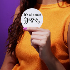 Pegatina Redonda It’s All About Jesus – Christmas Sticker #07