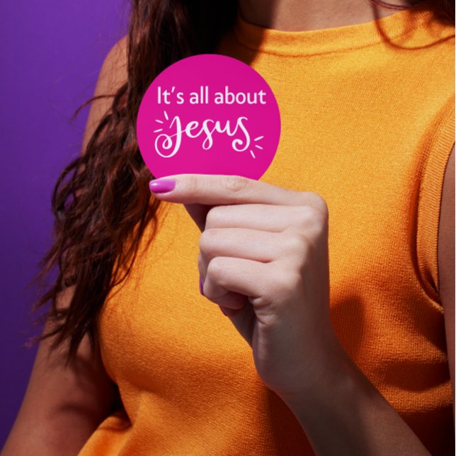 Pegatina Redonda It’s All About Jesus – Christmas Sticker #8 (Subido por el creador)