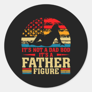 Pegatina Redonda It&# s Not A Dad Bod It&# s A Father Figura Funn