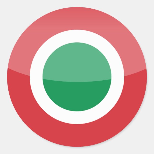 Pegatina Redonda italia (Anverso)