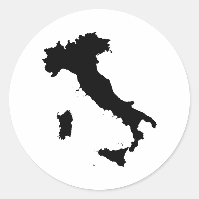 Pegatina Redonda Italia (Anverso)
