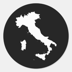 Pegatina Redonda Italia