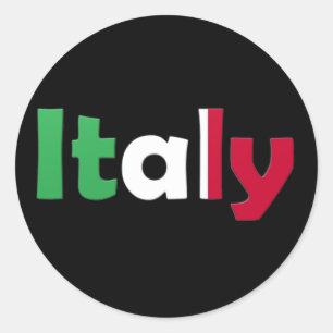 Pegatina Redonda Italia