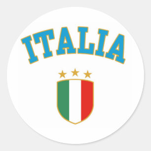 Pegatina Redonda Italia