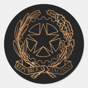 Pegatina Redonda Italia