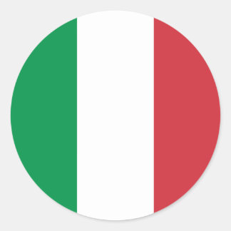Pegatina Redonda Italia - Bandera nacional italiana